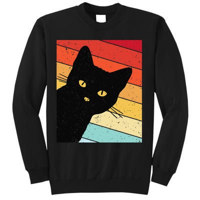 Retro Cat Black Cat Vintage Cat Cat Sweatshirt