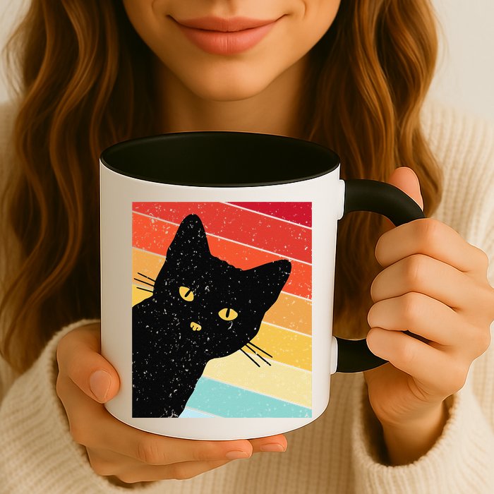 Retro Cat Black Cat Vintage Cat Cat Mug