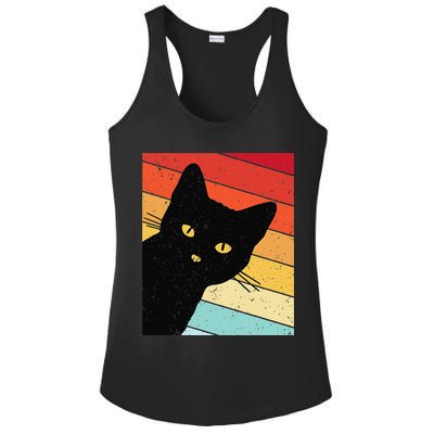Retro Cat Black Cat Vintage Cat Cat Ladies PosiCharge Competitor Racerback Tank