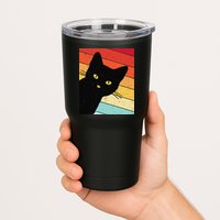 Retro Cat Black Cat Vintage Cat Cat Tumbler