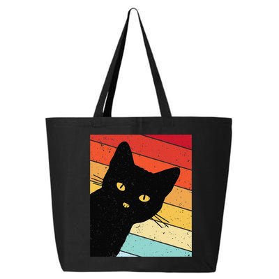 Retro Cat Black Cat Vintage Cat Cat 25L Jumbo Tote