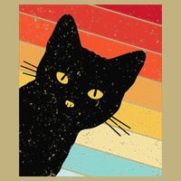 Retro Cat Black Cat Vintage Cat Cat Performance Shirt
