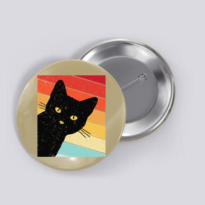 Retro Cat Black Cat Vintage Cat Cat Button