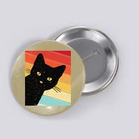 Retro Cat Black Cat Vintage Cat Cat Button