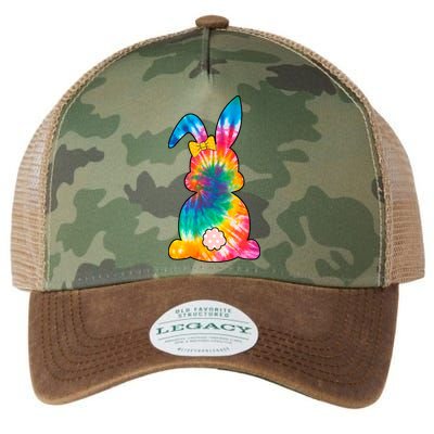 Rainbow Colorful Bunny Legacy Tie Dye Trucker Hat