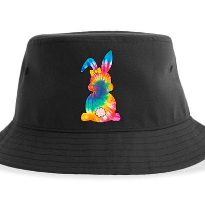 Rainbow Colorful Bunny Sustainable Bucket Hat