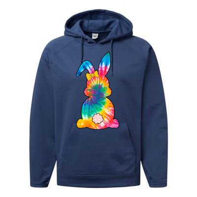 Rainbow Colorful Bunny Performance Fleece Hoodie