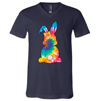 Rainbow Colorful Bunny V-Neck T-Shirt