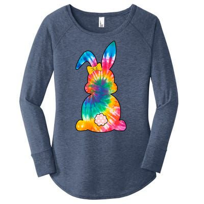 Rainbow Colorful Bunny Women's Perfect Tri Tunic Long Sleeve Shirt