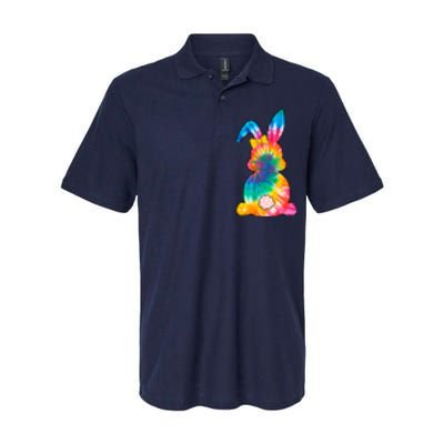 Rainbow Colorful Bunny Softstyle Adult Sport Polo