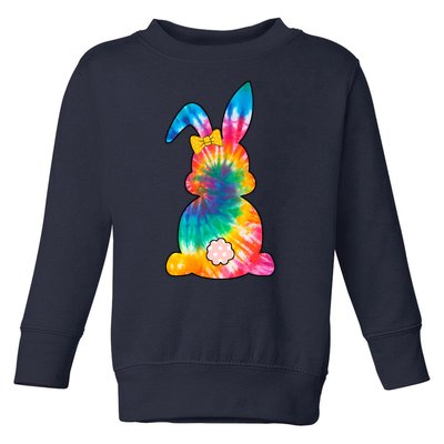 Rainbow Colorful Bunny Toddler Sweatshirt