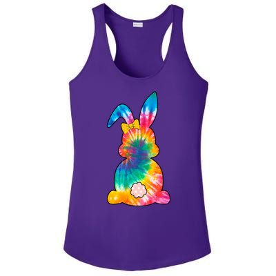 Rainbow Colorful Bunny Ladies PosiCharge Competitor Racerback Tank