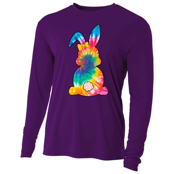 Rainbow Colorful Bunny Cooling Performance Long Sleeve Crew