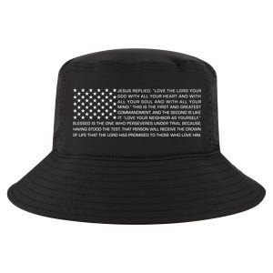 Religious Christianity Bible Verse USA American Flag Cool Comfort Performance Bucket Hat