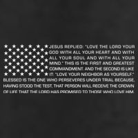 Religious Christianity Bible Verse USA American Flag Cool Comfort Performance Bucket Hat