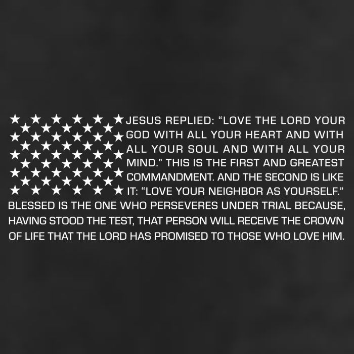 Religious Christianity Bible Verse USA American Flag Cool Comfort Performance Bucket Hat