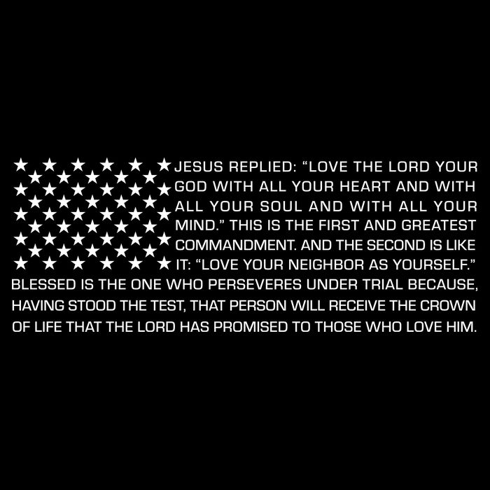 Religious Christianity Bible Verse USA American Flag 7-Panel Snapback Hat