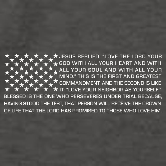 Religious Christianity Bible Verse USA American Flag Vector Backpack