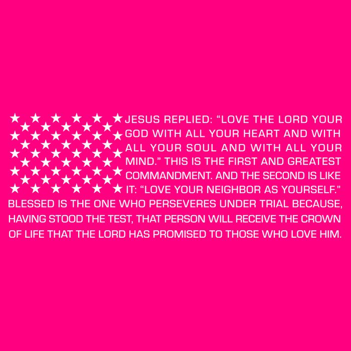 Religious Christianity Bible Verse USA American Flag Women's V-Neck T-Shirt