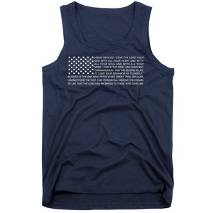 Religious Christianity Bible Verse USA American Flag Tank Top