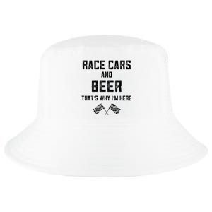 Race Cars Beer Thats Why Im Here Checkered Flag Race Day Gift Cool Comfort Performance Bucket Hat