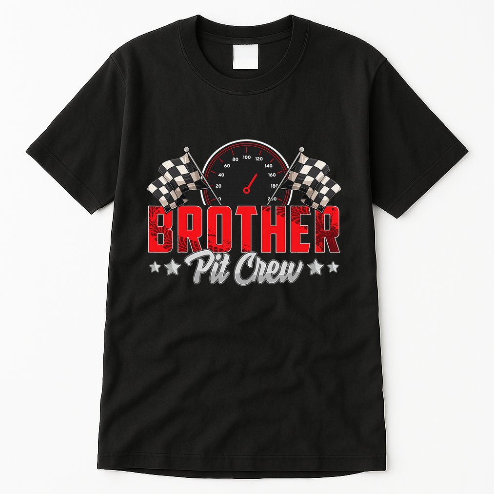 Race Car Birthday Party Racing Family Brother Pit Crew Tall T-Shirt