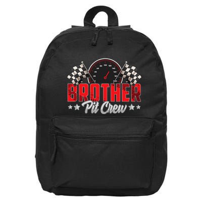 Race Car Birthday Party Racing Family Brother Pit Crew 16 in Basic Backpack