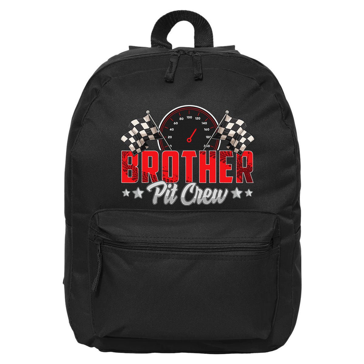 Race Car Birthday Party Racing Family Brother Pit Crew 16 in Basic Backpack