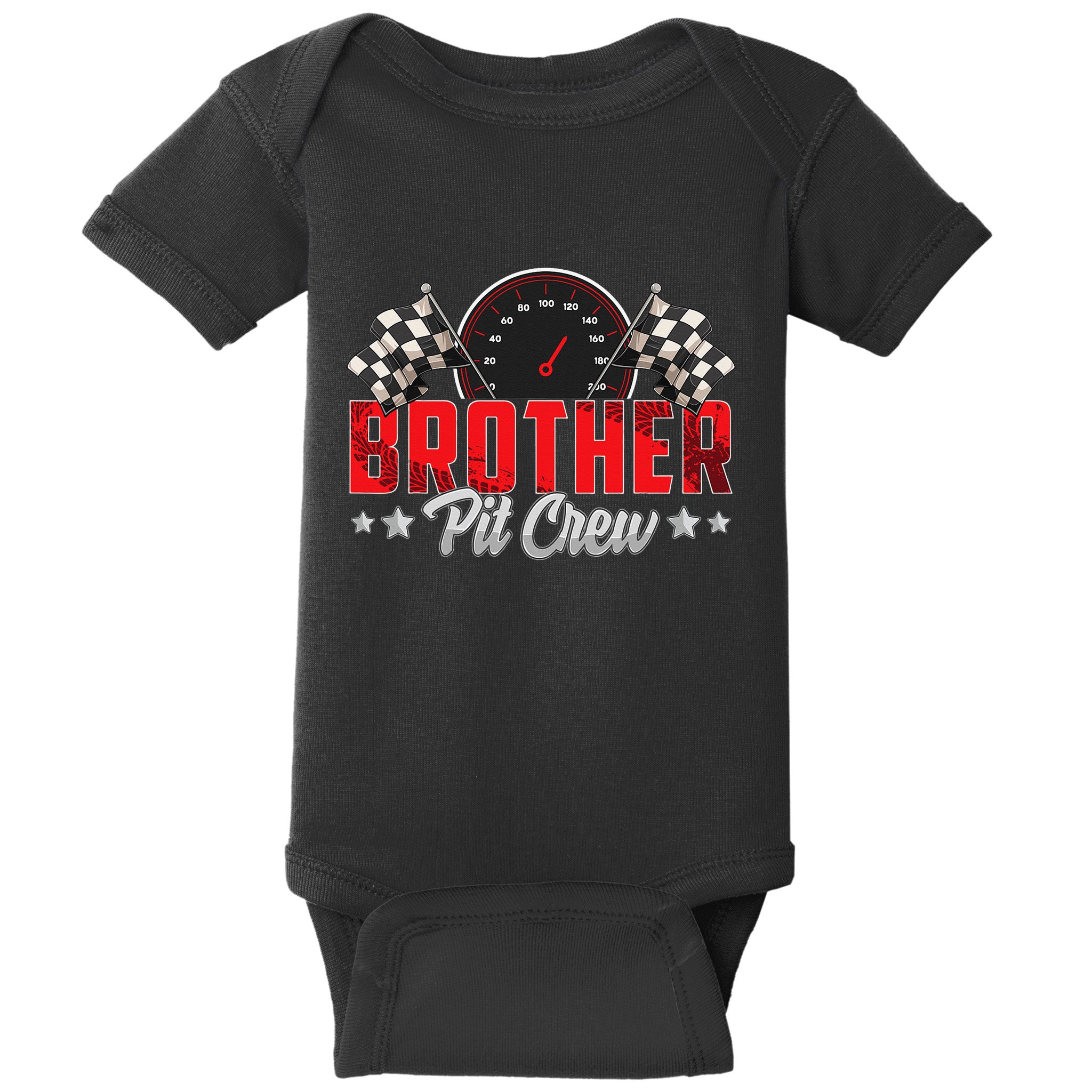 Race Car Birthday Party Racing Family Brother Pit Crew Baby Bodysuit
