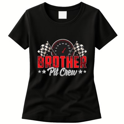 Race Car Birthday Party Racing Family Brother Pit Crew Womens T-Shirt