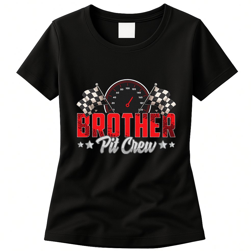 Race Car Birthday Party Racing Family Brother Pit Crew Womens T-Shirt