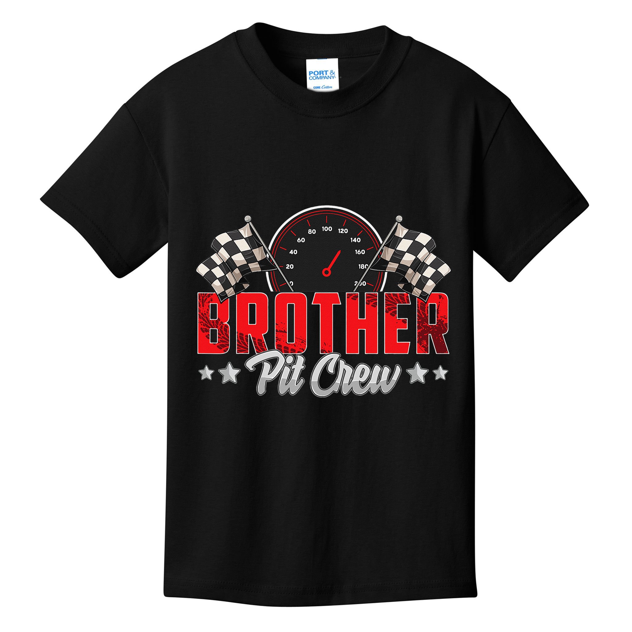 Race Car Birthday Party Racing Family Brother Pit Crew Kids T-Shirt