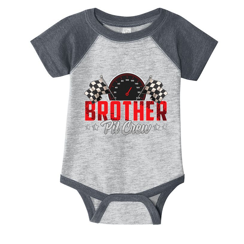 Race Car Birthday Party Racing Family Brother Pit Crew Infant Baby Jersey Bodysuit