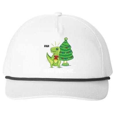 Rawr Christmas Baby Dinosaur Lover Xmas Trex Paleontology Funny Gift Snapback Five-Panel Rope Hat