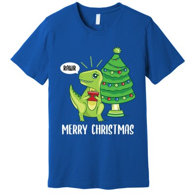 Rawr Christmas Baby Dinosaur Lover Xmas Trex Paleontology Funny Gift Premium T-Shirt