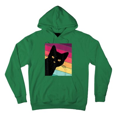 Retro Ca, Black Cat, Vintage Cat Hoodie