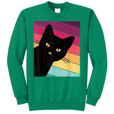 Retro Ca, Black Cat, Vintage Cat Sweatshirt