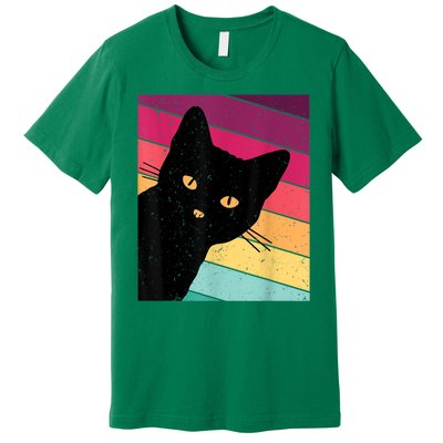 Retro Ca, Black Cat, Vintage Cat Premium T-Shirt