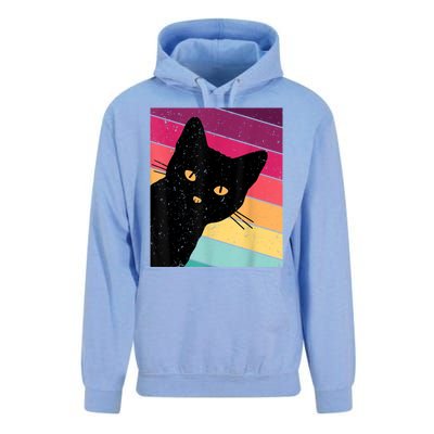 Retro Ca, Black Cat, Vintage Cat Unisex Surf Hoodie