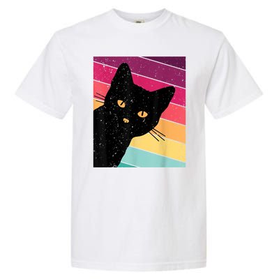 Retro Ca, Black Cat, Vintage Cat Garment-Dyed Heavyweight T-Shirt