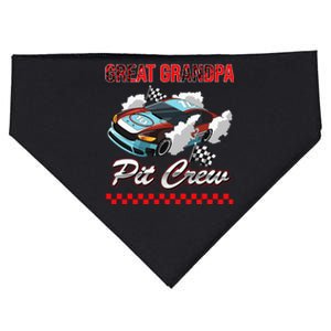 Race Car Birthday Party Racing Family Great Grandpa Pit Crew USA-Made Doggie Bandana