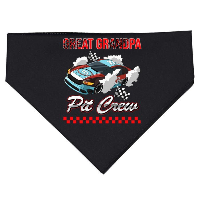 Race Car Birthday Party Racing Family Great Grandpa Pit Crew USA-Made Doggie Bandana