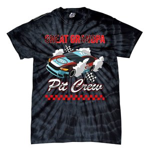 Race Car Birthday Party Racing Family Great Grandpa Pit Crew Tie-Dye T-Shirt