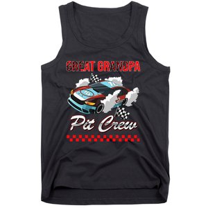 Race Car Birthday Party Racing Family Great Grandpa Pit Crew Tank Top