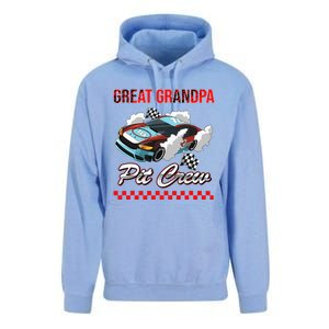 Race Car Birthday Party Racing Family Great Grandpa Pit Crew Unisex Surf Hoodie