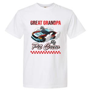 Race Car Birthday Party Racing Family Great Grandpa Pit Crew Garment-Dyed Heavyweight T-Shirt