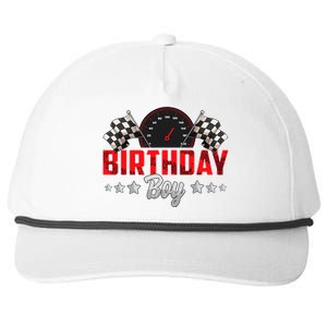 Race Car Birthday Party Racing Family Birthday Boy Pit Crew Snapback Five-Panel Rope Hat