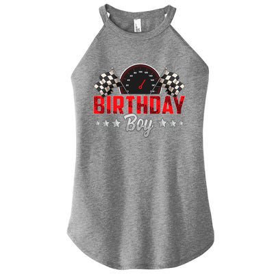 Race Car Birthday Party Racing Family Birthday Boy Pit Crew Women’s Perfect Tri Rocker Tank