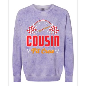 Race Car Birthday Party Matching Family Cousin Pit Crew Colorblast Crewneck Sweatshirt