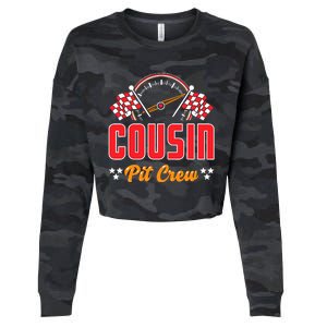 Race Car Birthday Party Matching Family Cousin Pit Crew Cropped Pullover Crew